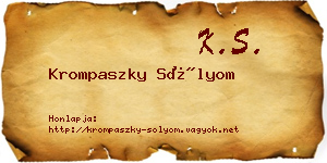 Krompaszky Sólyom névjegykártya